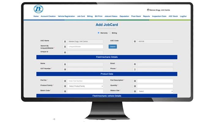 Fleet and Mechanic Registration and Jobcard Creation System for Vehicle Maintenance