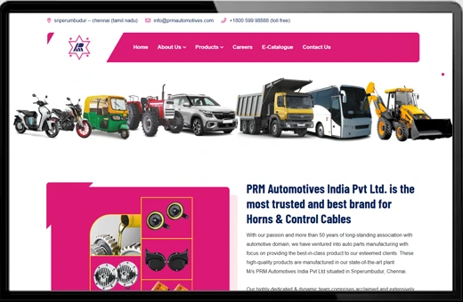 Static Website Development for PRM Automotives