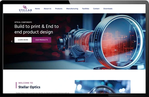 Static Website Development for Stellar Optics